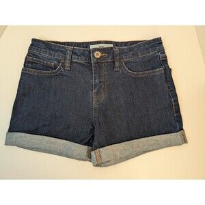 VANS Shorts Womens Size 25 Boyfriend Cuff Hem Stretch Dark Denim